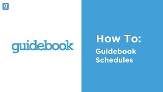 Guidebook Schedules