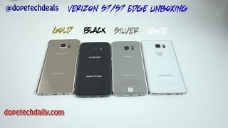 Verizon Galaxy S7/S7 Edge Unboxing and Color Comparison+Accessory Pickups