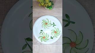Cucumber Carving Ideas l Salad decorations ideas #cookwithsidra #vegetablecarving #diy #art #shorts