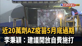 第2批AZ疫苗5月底過期 專家：建議開放自費施打－民視新聞