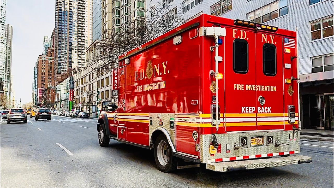 **RARE CATCH** OF FDNY FIRE INVESTIGATION UNIT RESPONDING ON 8TH AVENUE ...