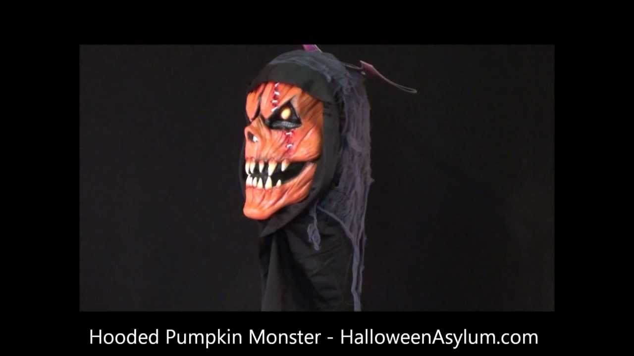Hooded Pumpkin Monster Mask Halloweenasylum Youtube