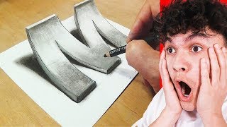 How To Draw 3D ART On Paper (LIFE HACK)