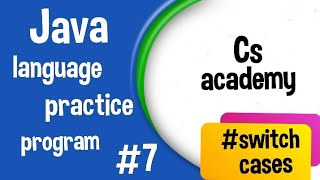 #Java practice program (in Hindi) # Switch cases.
