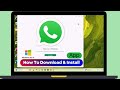 How to Download & Install WhatsApp for Windows 10/11 (Official App Guide)