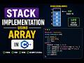 Stack implementation using Array in C++