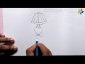 table lamp drawing draw a table lamp in a table very easy