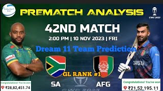 World Cup 2023 South Africa vs Afghanistan 42ndMatch PREDICTION, WC 2023 SA vs AFG Playing 11 |