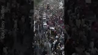 Massive crowd in PTI long march | Unseen video | #Shorts