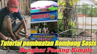 Tutorial pembuatan Rombong Sosis dll Bongkar Pasang || Pemasangan Simple Tanpa Ribet