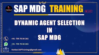 Dynamic Agent Selection in SAP MDG (End-To-End Process) VENKAT TechEdu|