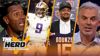 Odunze ‘that type of dude’, ‘No problem’ with Penix pick, Bears a playoff team? | NFL | THE HERD