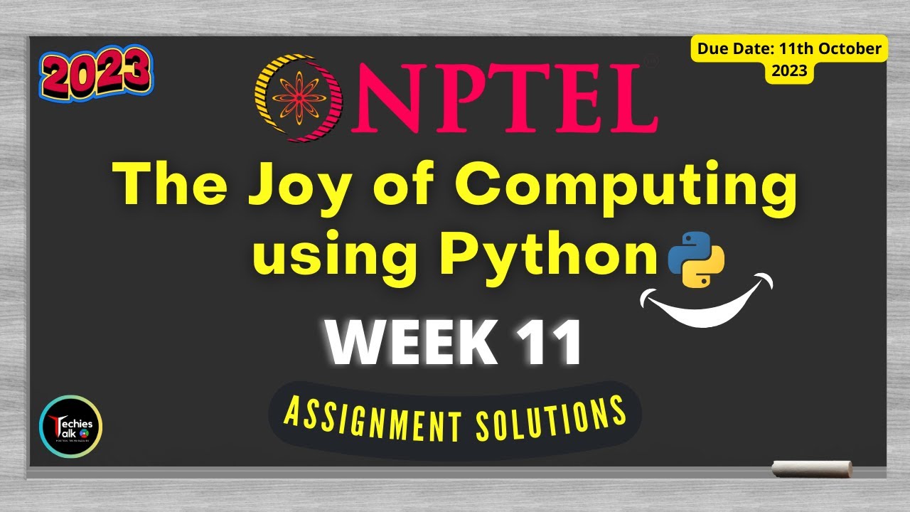 Nptel The Joy Of Computing Using Python Week11 Quiz Assignment
