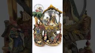 VivaCasa Kirkland Musical Waterglobe Nativity Revolving Base