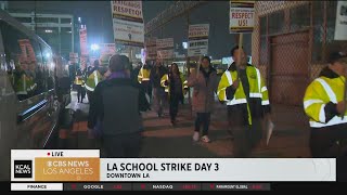 LAUSD strike continues for 3rd day as talks resume