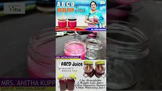 ஆரோக்கியமான ABCD Juice recipe | Health Drinks for Healthy life | Anitha Kuppusamy Viha