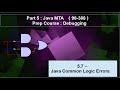 5.7 – Java - Java Common Logic Errors