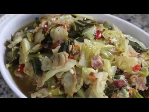 Recipe for braised kale and cabbage