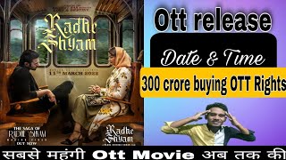 Radhey Shyam ott release date|radhe shyam ott|radhe shyam ott rights|Radhe Shyam ott release