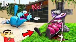 Jhaplu Cockroach Died But Who Killed? Oggy Finds Killer With Shinchan In GTA 5!