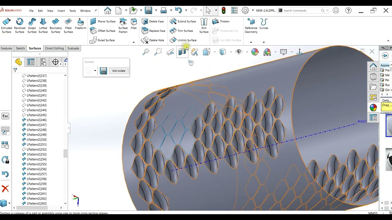 Complex Surface On Solidwork Part 1 Youtube