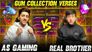 A_s Gaming Vs Real Brother Gun Collection War😍 Who Will Win Best Match - Garena Free Fire