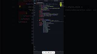 Using document.getElementById Method to change the Font Color of HTML Element || #javascript #shorts