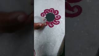 Rangoli design for beginners #simple #rangoli#shorts