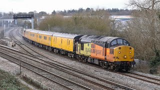 Colas 37116 + 37219 through Didcot North Junction 25/02/2021