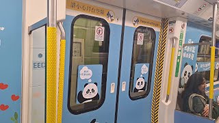 【熊貓主題】2025-2-3 港鐵南港島綫大熊貓主題列車（S-Train A505/A506）上行全程\u0026下行全程（金鐘至海怡半島來回）行車片段