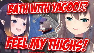 Matsuri \u0026 Ina's Date: Hot Springs Visit Got OUT OF HAND Quickly... - Minecraft 【ENG Sub Hololive】