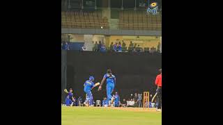 Jofra Archer bowling in MI colors | Mumbai Indians
