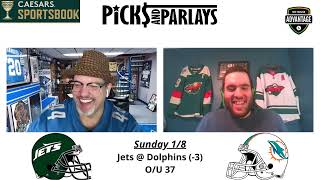 Jets @ Dolphins- Sunday 1/8/23- NFL Picks and Predictions | Picks & Parlays