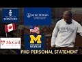 My PhD PERSONAL STATEMENT that won almost half a Million $$  in the USA and Canada  (share tips)