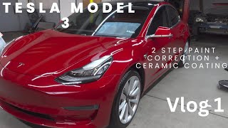 You wont believe how this Tesla looked after 2-step polish + Ceramic Coating