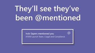 Get attention with @mentions