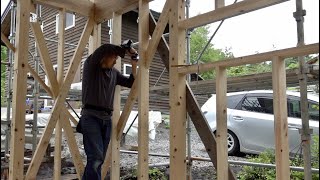 #2 自分で小屋を建てるには？〜筋交いと間柱を入れる