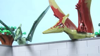 LEGO Pterodactyl Escape! STOP MOTION LEGO Dinosaur School 3 | Billy Bricks