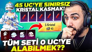 YENİ SETİ 0 UC'YE ALIP 45 UC'YE SINIRSIZ KRİSTAL KASABİLMEK?? (KİMSE BİLMİYOR) 😱 | PUBG MOBILE