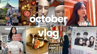 october vlog | korea & japan, travel, color analysis, kimonos, shopping, mukbang