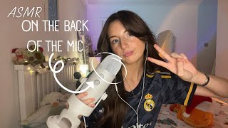 ASMR On the back of the mic🕸️ (mic scratching, tapping, fabric scratching, mouth sounds)