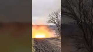 Rocket artillery operates on the battlefield in Ukraine