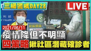 【LIVE】三級警戒DAY28 疫情降但不明顯 四策略揪社區潛藏確診者LIVE #無症猝死 #解盲成功 #確診後遺症 20210611