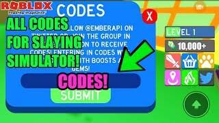 Slaying Simulator Roblox Codes Videos 9tubetv - 