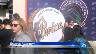 Viewers gathered at the Indiana Motor Speedway to see the greatest spectacle in outer space