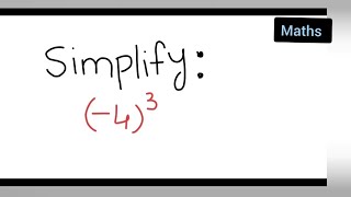 simplify (-4)^3 | how to simplify (-4)^3 | class 7th maths chapter 13 Exponents and powers
