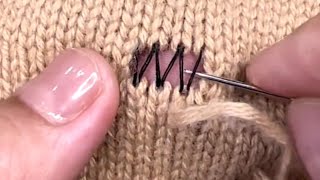 How to Repair a Hole in a Sweater With a Sewing Needle, If You Don't Have a Crochet Hook