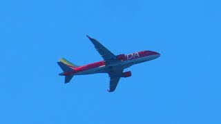 【Takeoffして左旋回】RWY16から名古屋空港を離陸して左旋回するFDA機 ドリームレッド  JA01FJ FDA airplane to take off Nagoya Airport