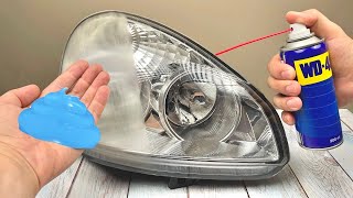 🔥🔥Apply THIS to your foggy headlights and see what happens! restore shine to headlights