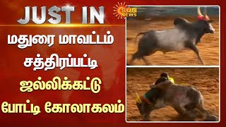 Madurai Jallikattu | மதுரை மாவட்டம் சத்திரப்பட்டி ஜல்லிக்கட்டு போட்டி கோலாகலம் | SunNews